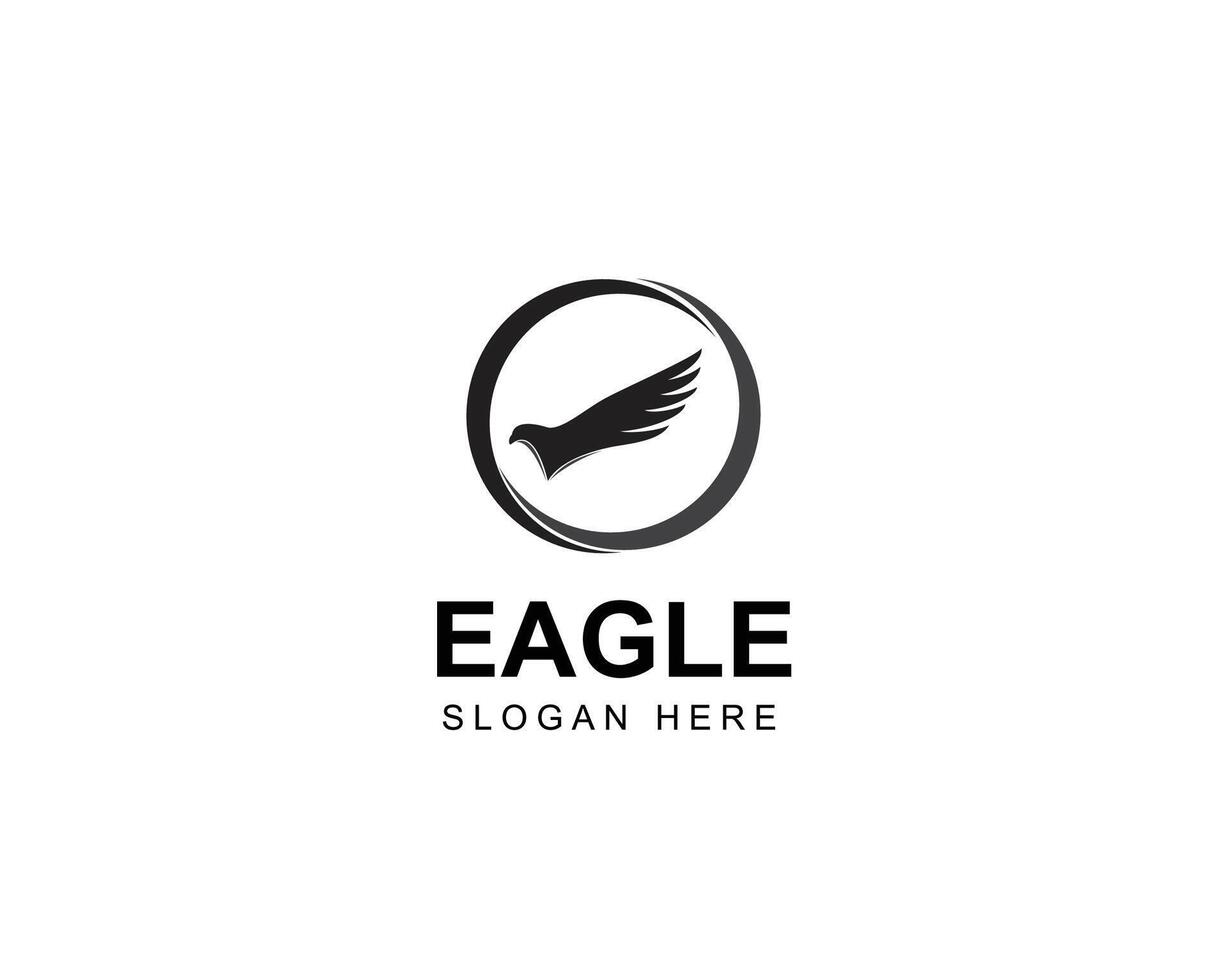 Eagle wing flight logo. Hawk shield wings icon. vector