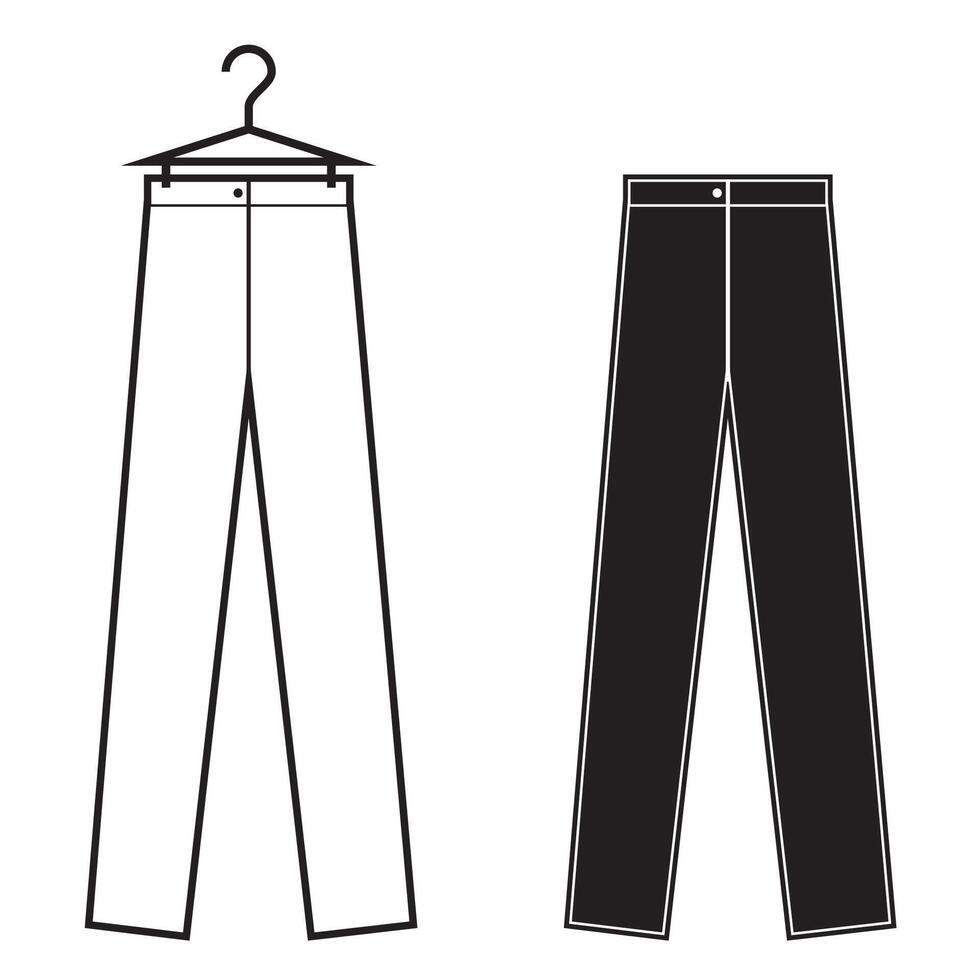 Chinos Pants symbol on white background vector