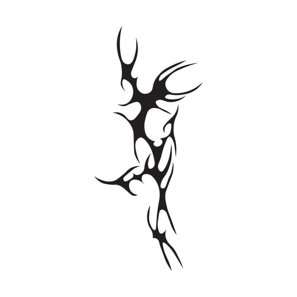Neo tribal tattoo. Abstract ethnic shape in gothic style. Individual designer element for decorating vector