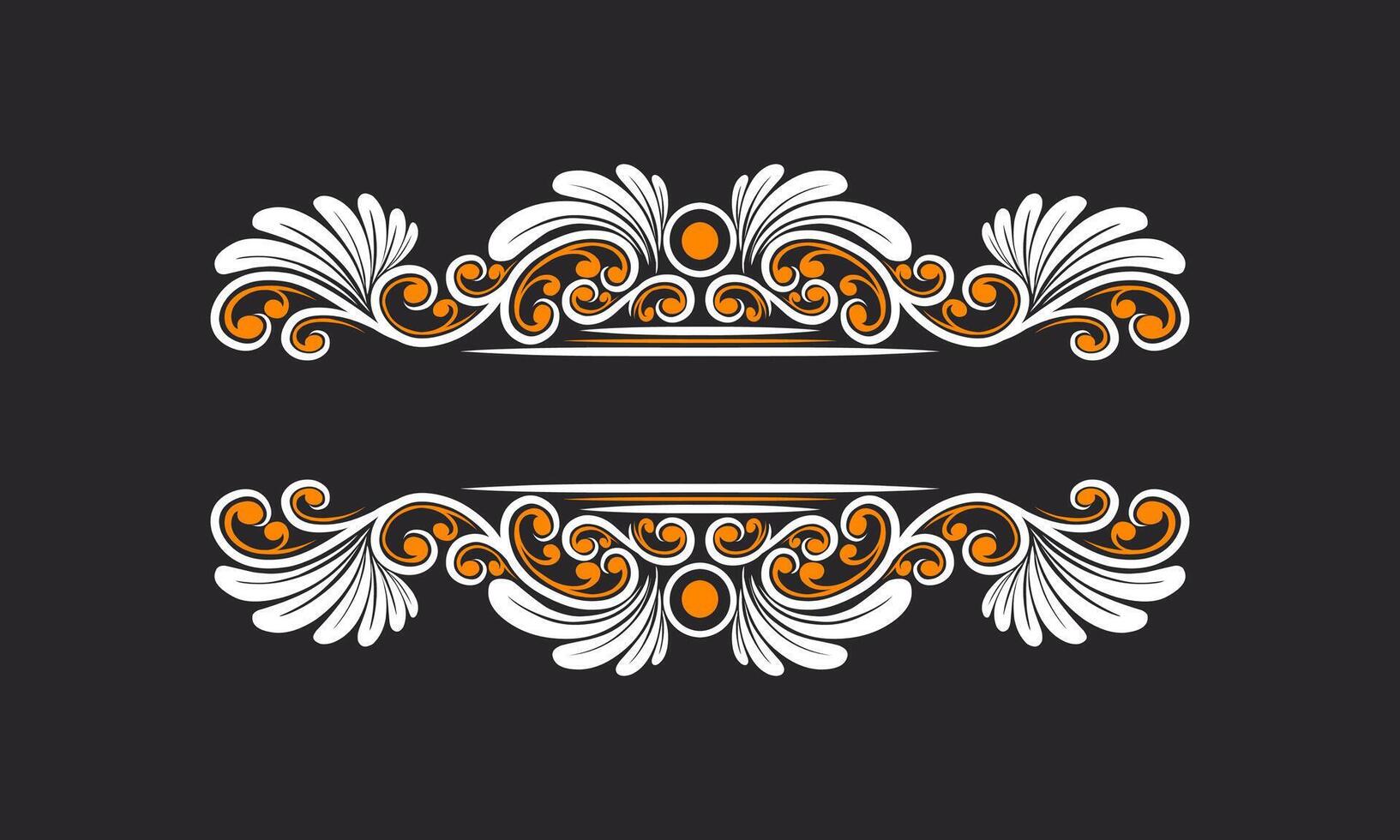 Vintage Baroque Victorian frame border victorian monogram floral engraved scroll ornament wedding vector