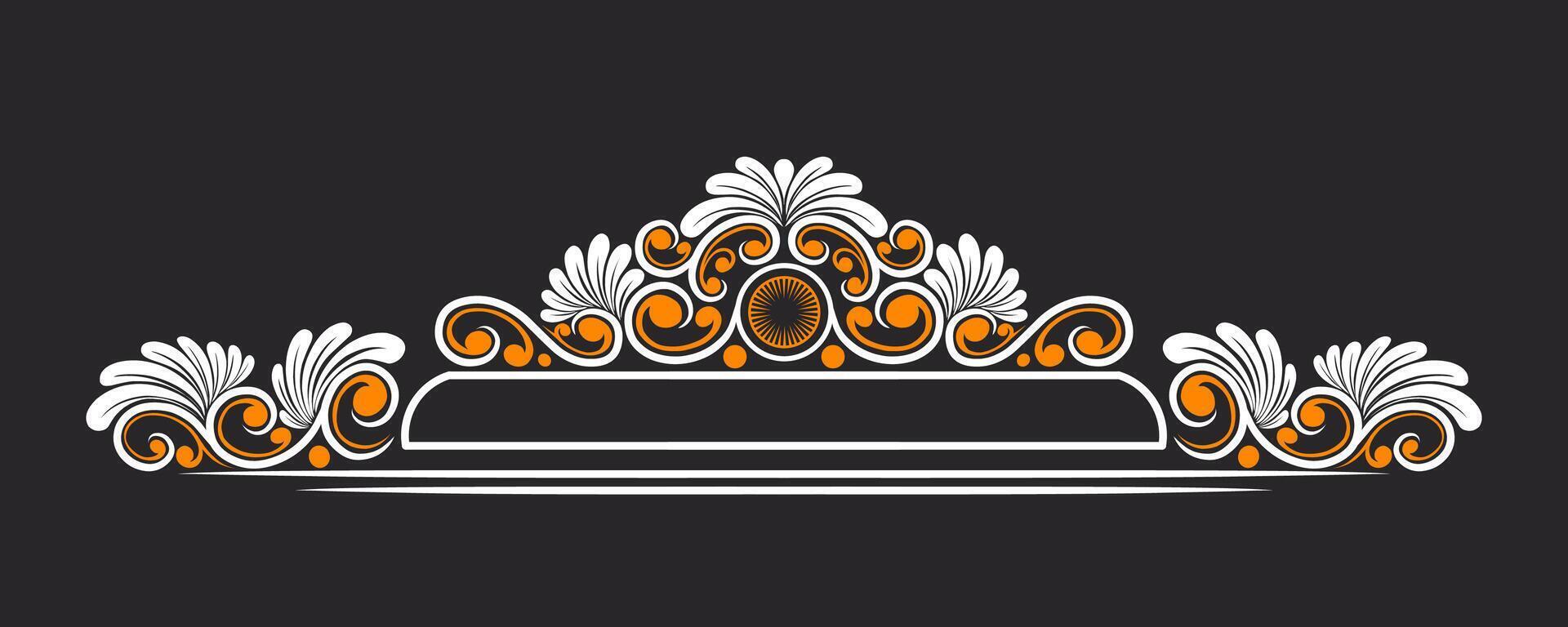 Vintage Baroque Victorian frame border victorian monogram floral engraved scroll ornament wedding vector