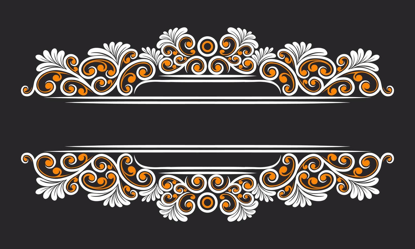 Vintage Baroque Victorian frame border victorian monogram floral engraved scroll ornament wedding vector