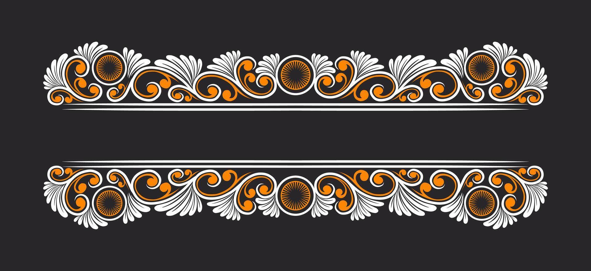 Vintage Baroque Victorian frame border victorian monogram floral engraved scroll ornament wedding vector