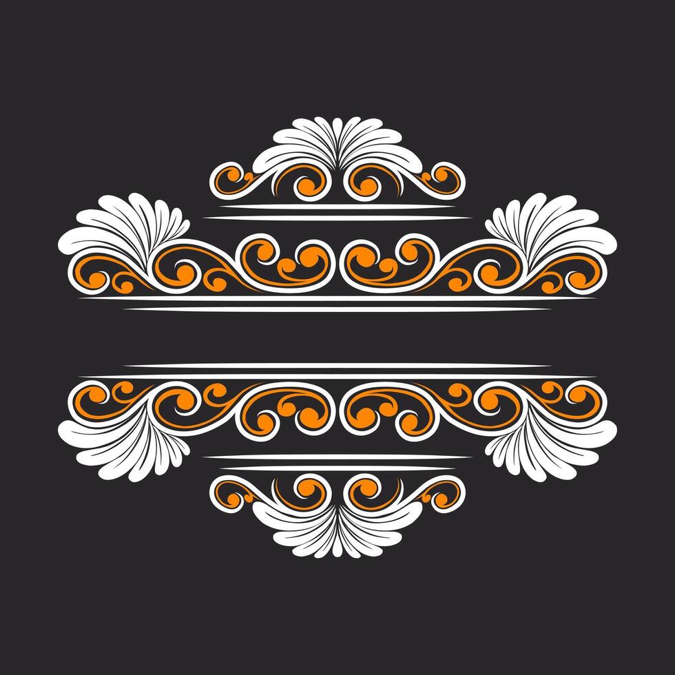 Vintage Baroque Victorian frame border victorian monogram floral engraved scroll ornament wedding vector