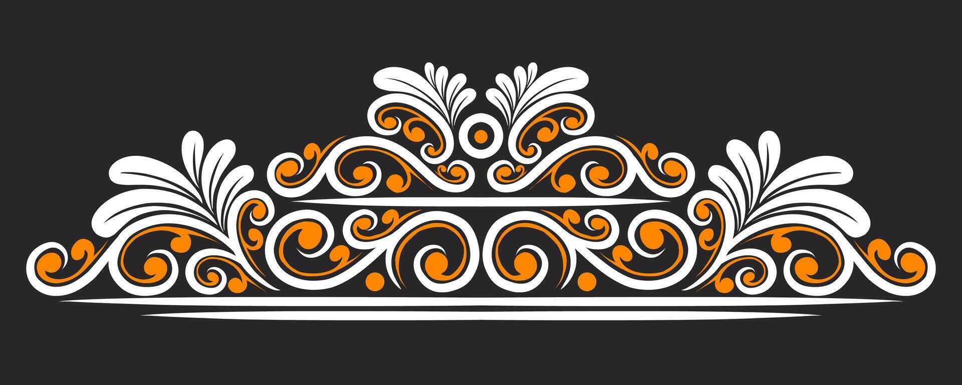 Vintage Baroque Victorian frame border victorian monogram floral engraved scroll ornament wedding vector