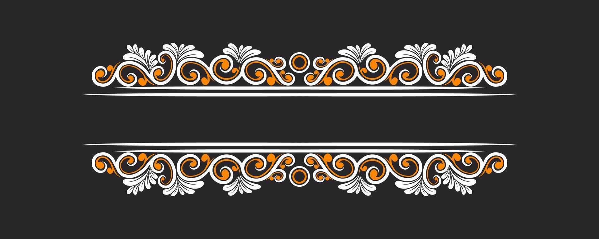 Vintage Baroque Victorian frame border monogram floral engraved scroll ornament wedding vector