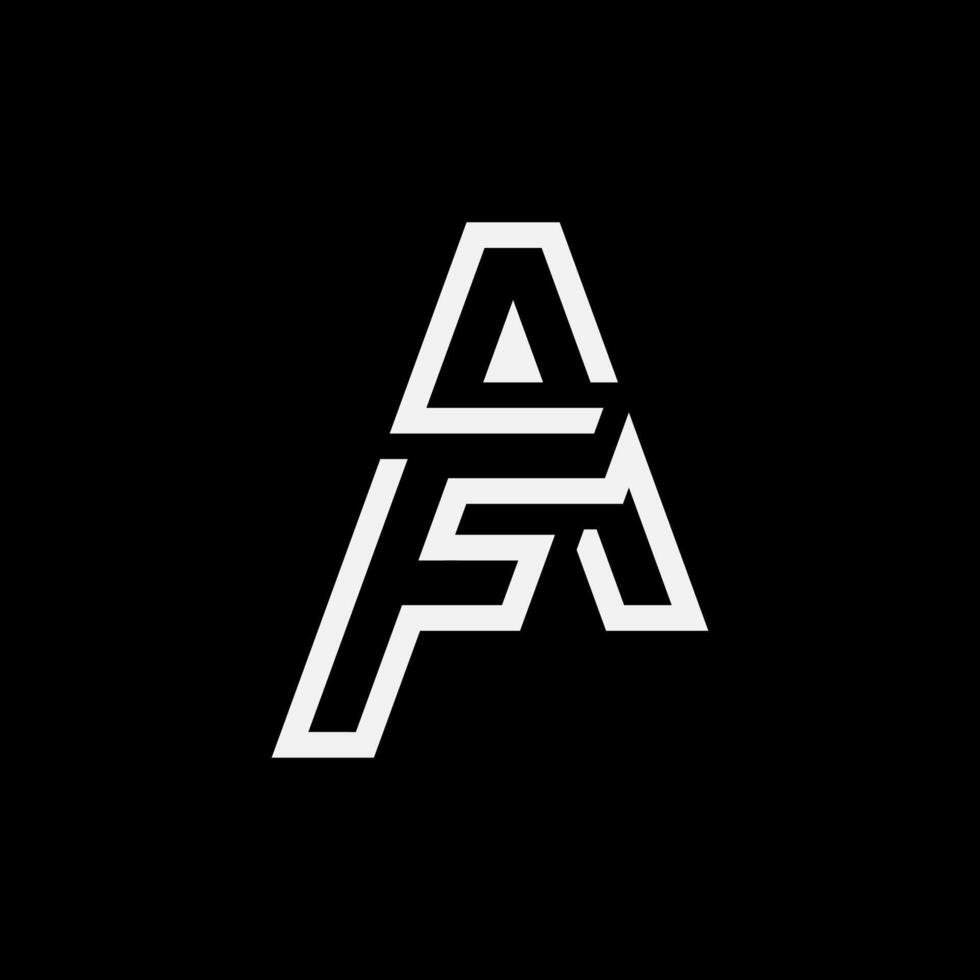 Letter AF or FA Logo, Monogram Logo letter A with F combination, design logo template element, illustration vector