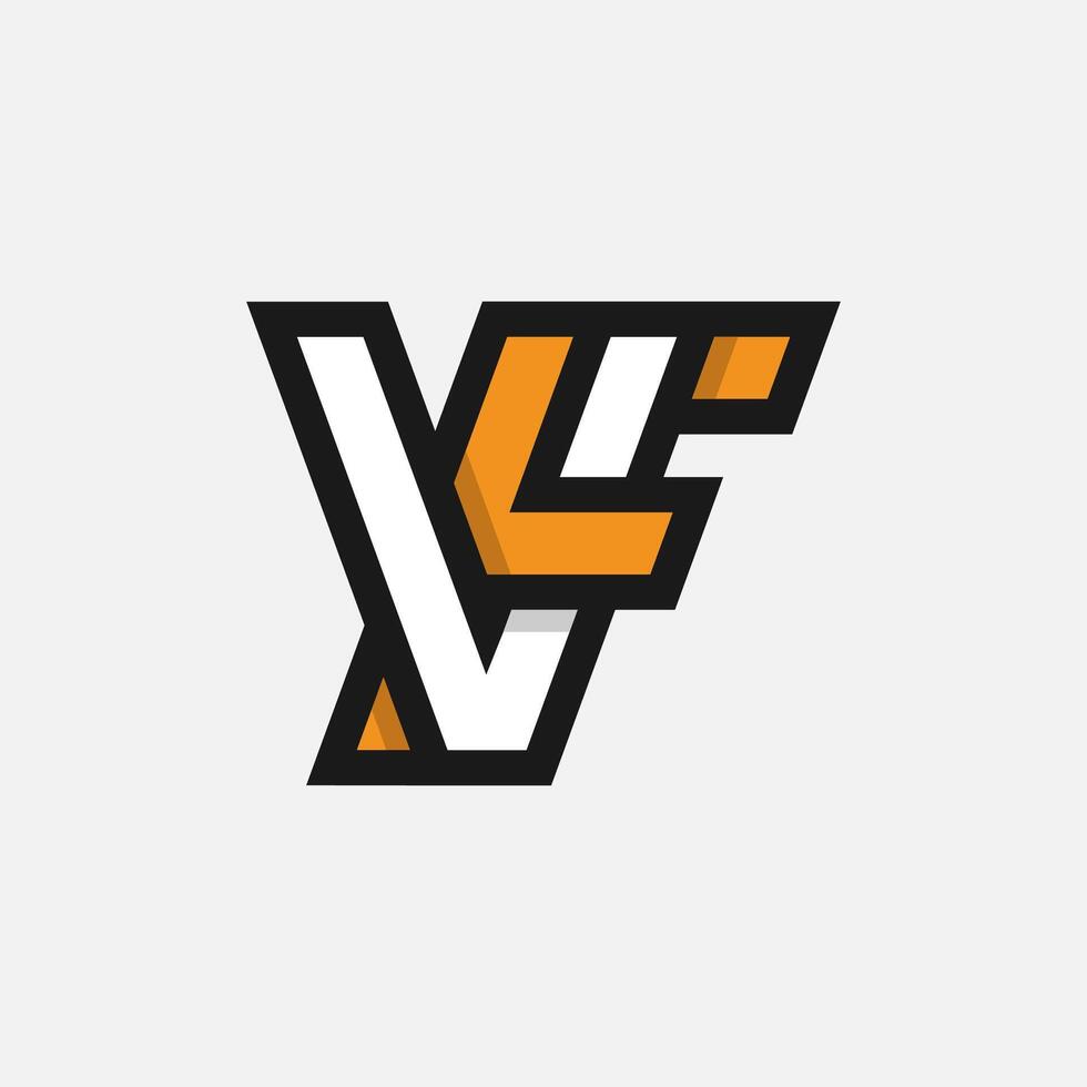Letter FV or VF Logo, Monogram Logo letter F with V combination, design logo template element, illustration vector