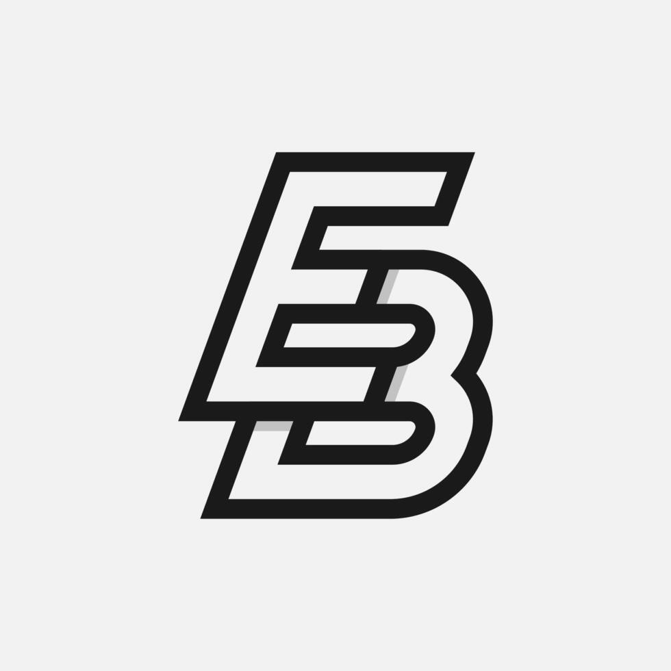 Letter EB or BE Logo, Monogram Logo letter E with B combination, design logo template element, illustration vector