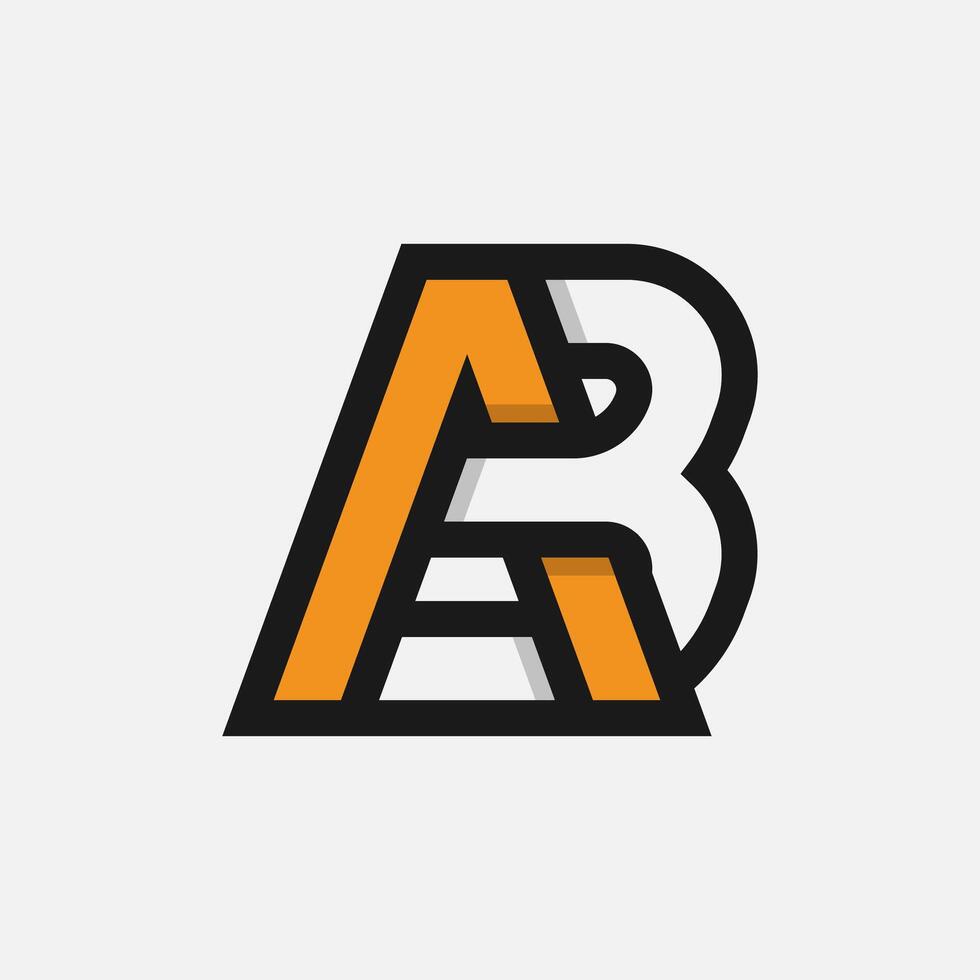 Letter AB or BA Logo, Monogram Logo letter A with B combination, design logo template element, illustration vector