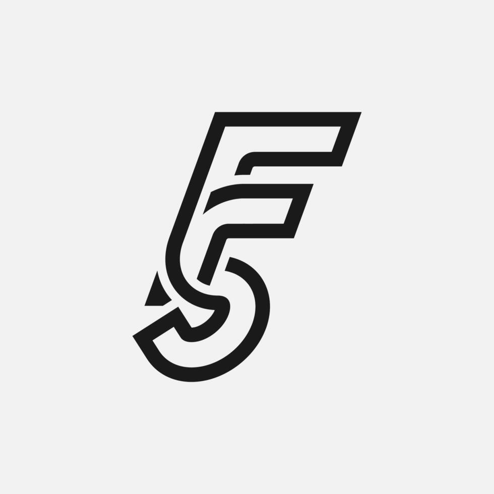 Letter FS or SF Logo, Monogram Logo letter F with S combination, design logo template element, illustration vector
