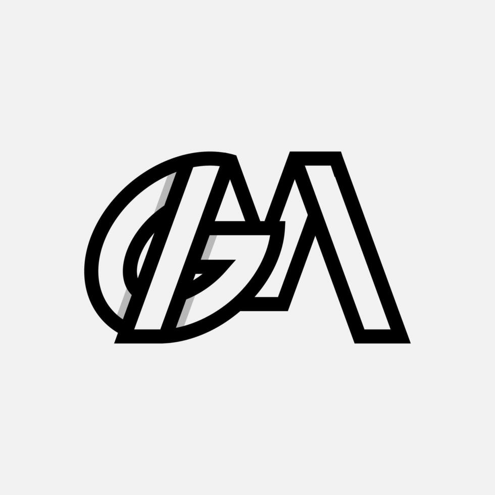 Letter GM or MG Logo, Monogram Logo letter G with M combination, design logo template element, illustration vector