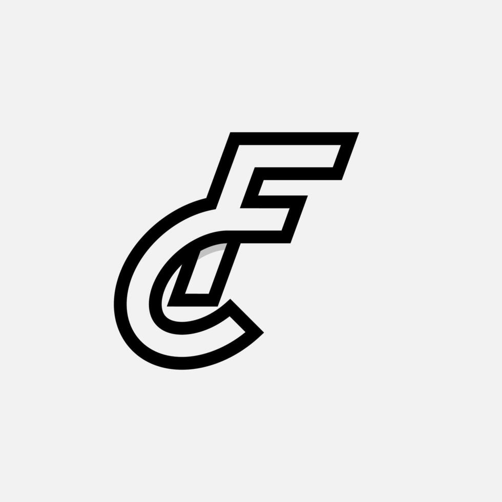 Letter CF or FC Logo, Monogram Logo letter G with M combination, design logo template element, illustration vector