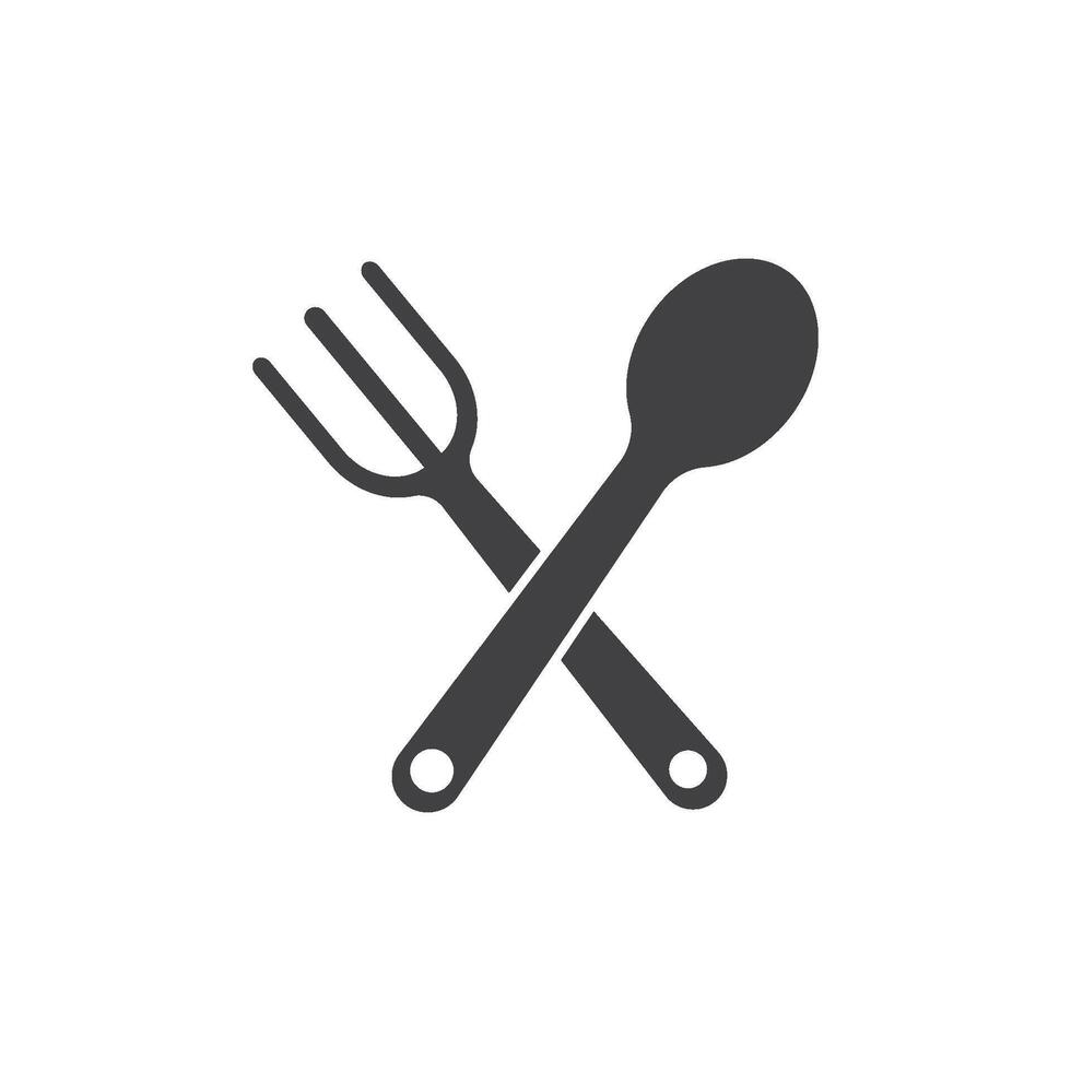fork and spoon icon vector
