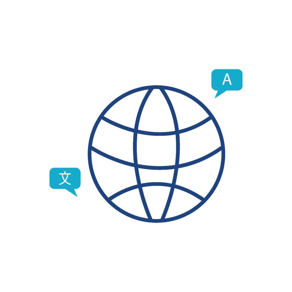 Globe illustration logo icon vector