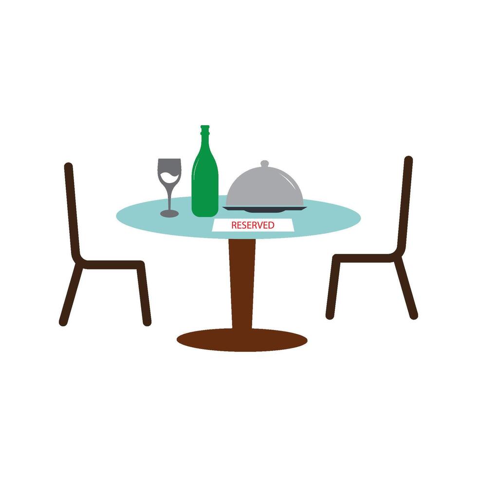 Reservation table icon vector