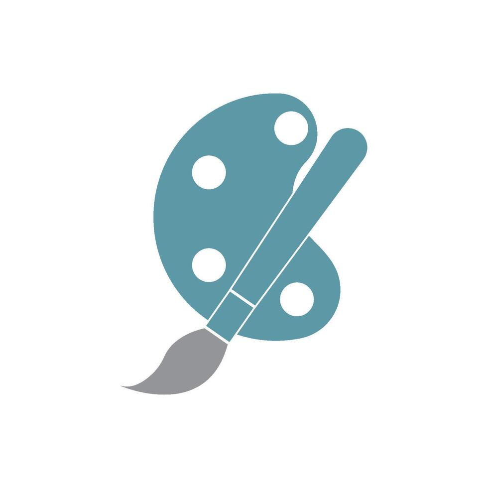 Painting tools palette icon vector