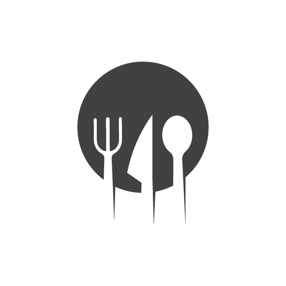 fork and spoon icon vector