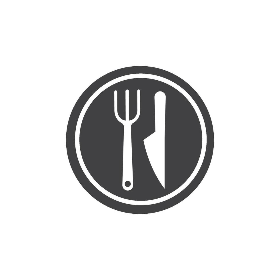 fork and spoon icon vector