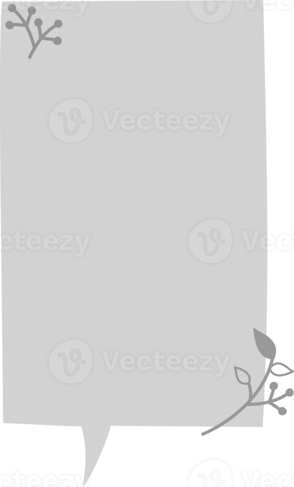 Hand draw doodle minimal speech bubble balloon, icon sticker memo keyword planner text box banner png