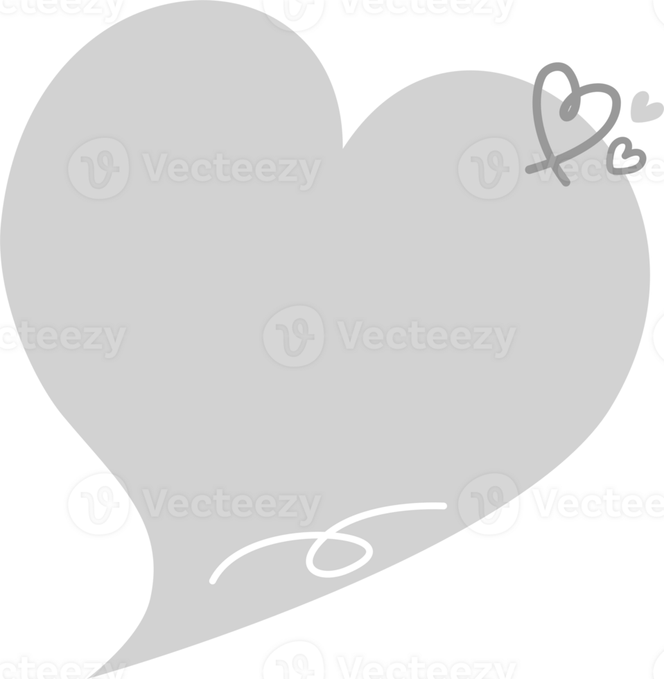 Hand draw doodle minimal speech bubble balloon, icon sticker memo keyword planner text box banner png
