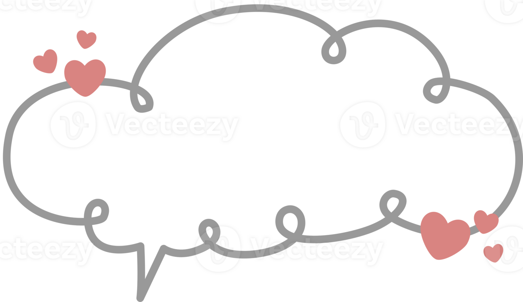 Hand draw doodle speech bubble balloon, icon sticker memo keyword planner text box banner png