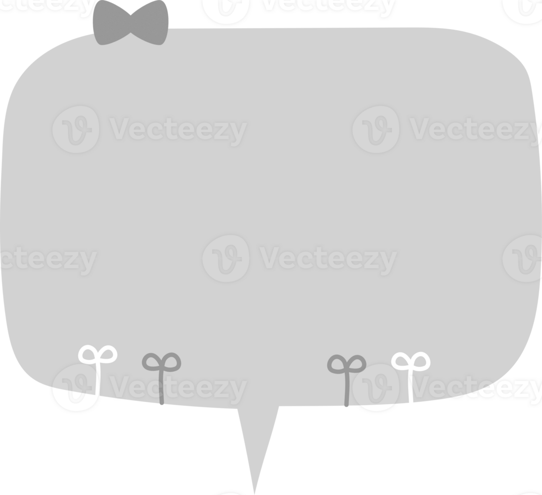 Hand draw doodle minimal speech bubble balloon, icon sticker memo keyword planner text box banner png