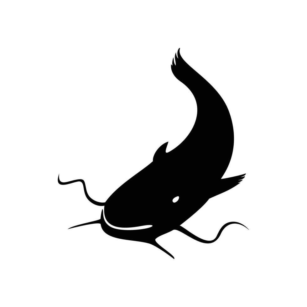 catfish silhouette design. fish sign and symbol. vector
