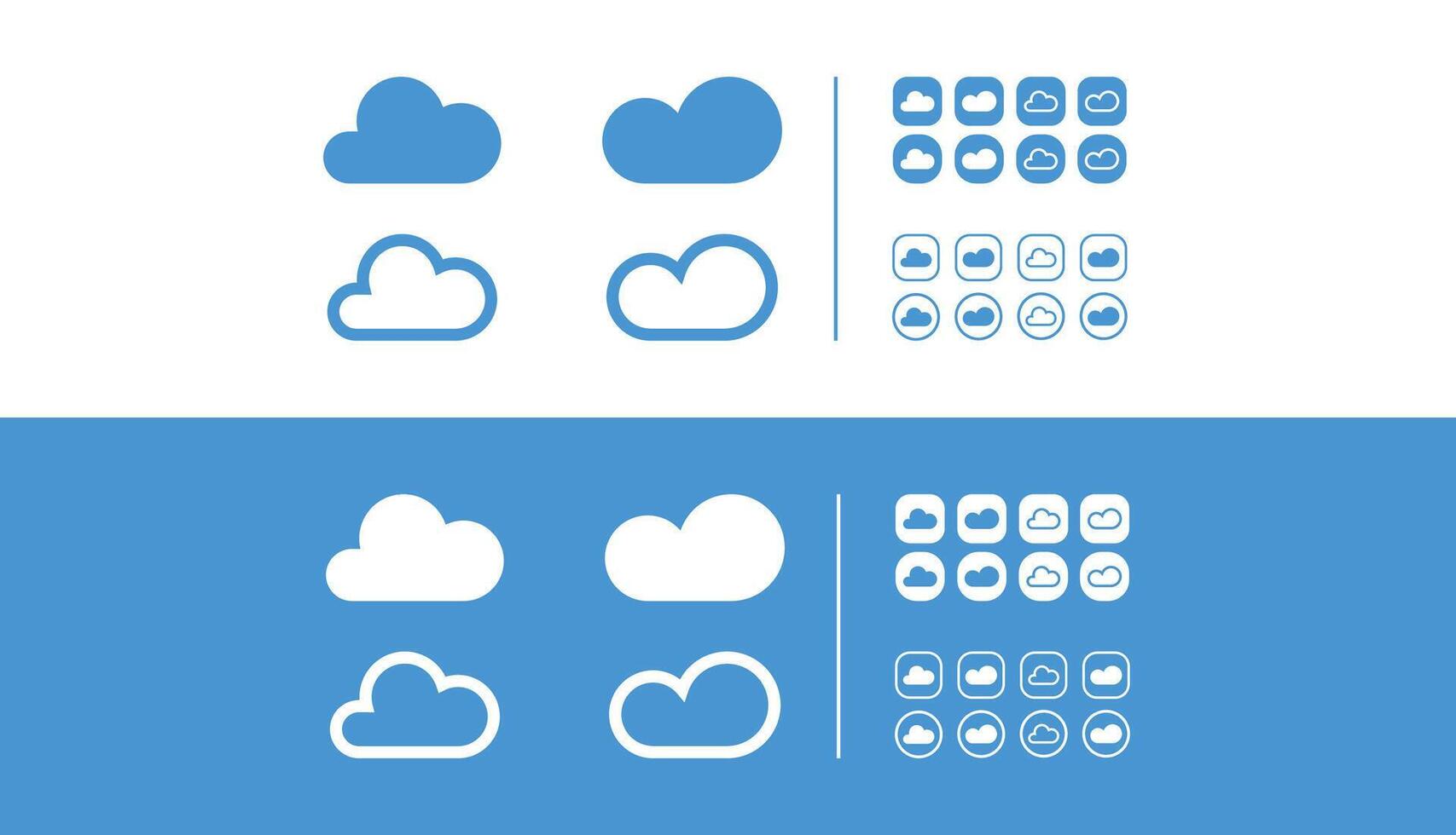 Cloud Simple Icons vector