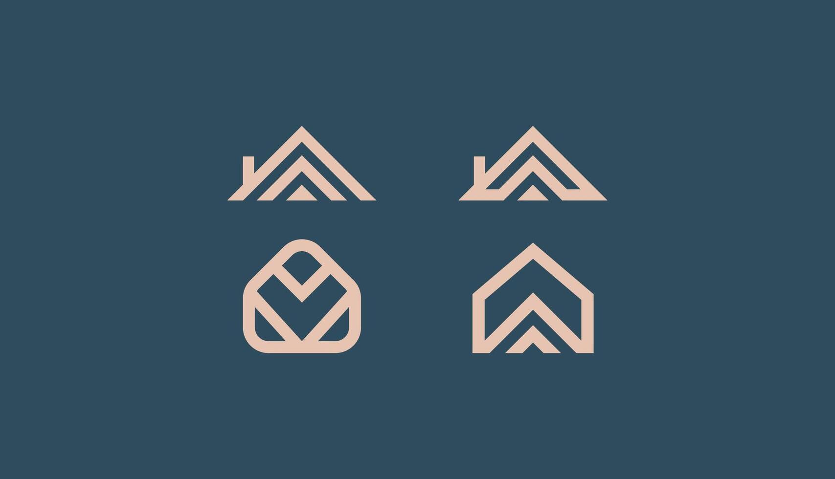 Abstract House Icons vector
