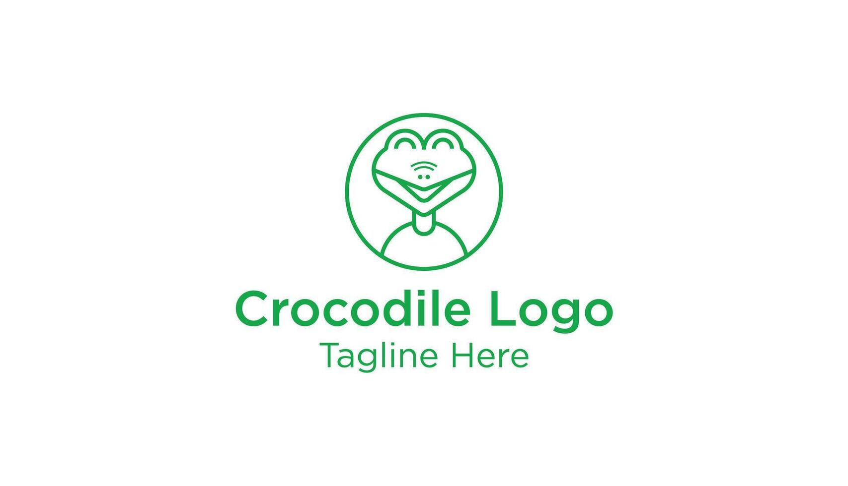 Happy Crocodile Logo vector