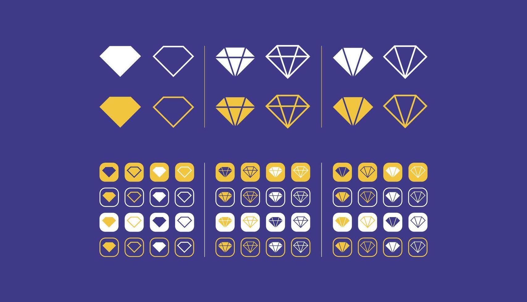 Diamond Multiple Icon vector