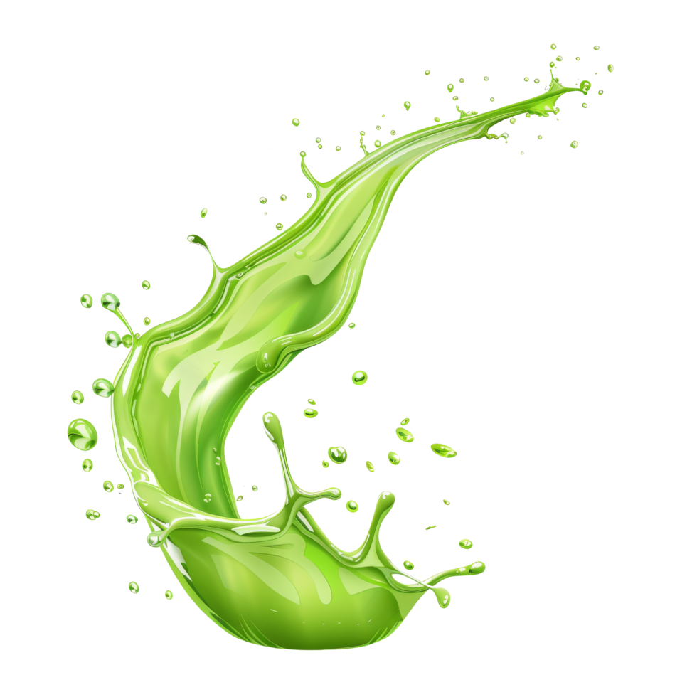 isolated green liquid splash transparent background png