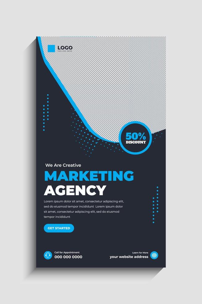 Digital Marketing Agency Social Media Story Template vector