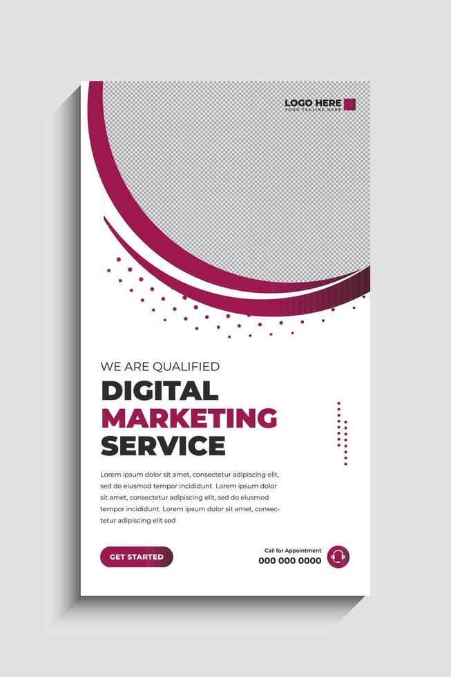 Digital Marketing Agency Social Media Story Template vector