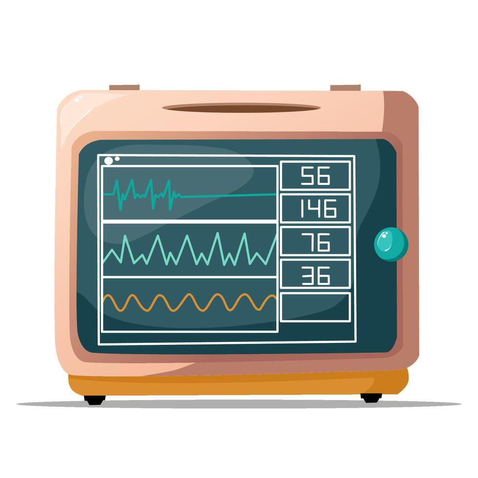 Heart monitor illustration vector
