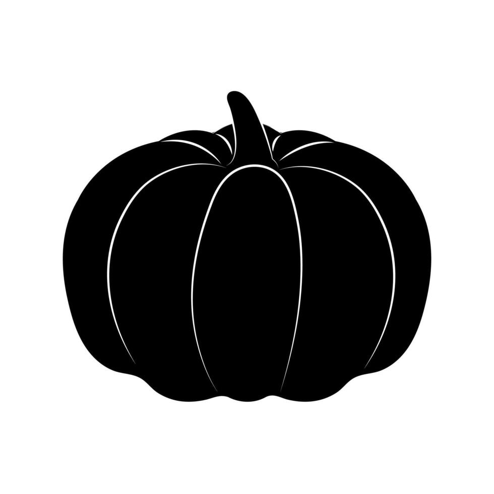 pumpkin clipart black and white isolated on white backgroun vector