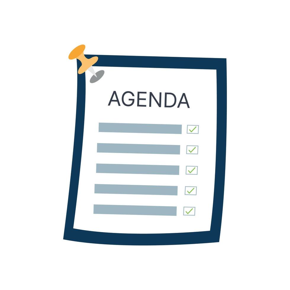agenda clipart showing List Of Exercises Or Sportive Goals With Some Lines Crossed Out From The Fitness Essentials Collection vector