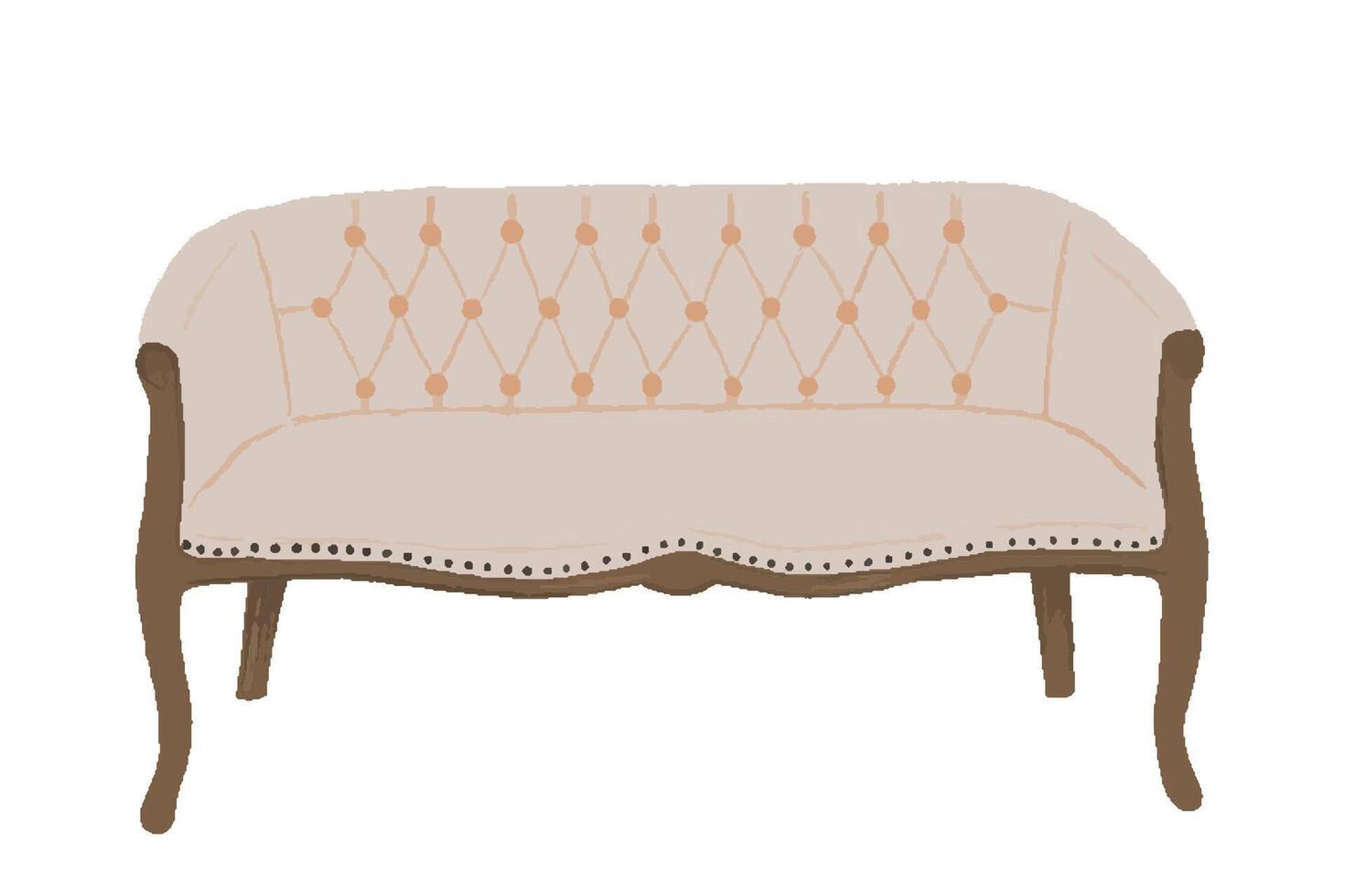 couch clipart two-seater sofa isolated on white background vector