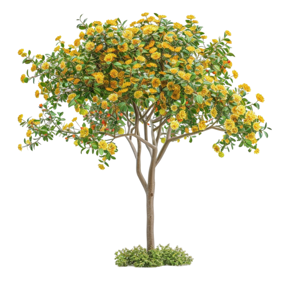 Generated AI Nature object tree isolated on transparent background ...