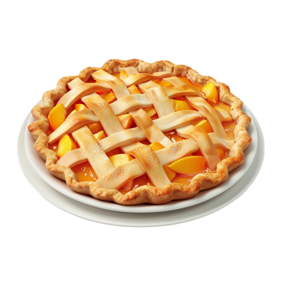 Generated AI Baked pie isolated on transparent background png
