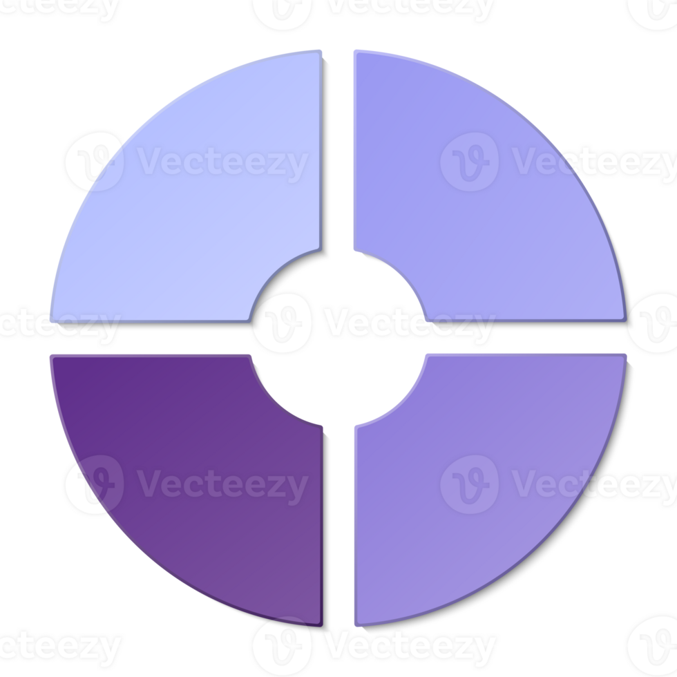 Blue tone circle infographic with 4 steps, process or options. Presentation slide template. png