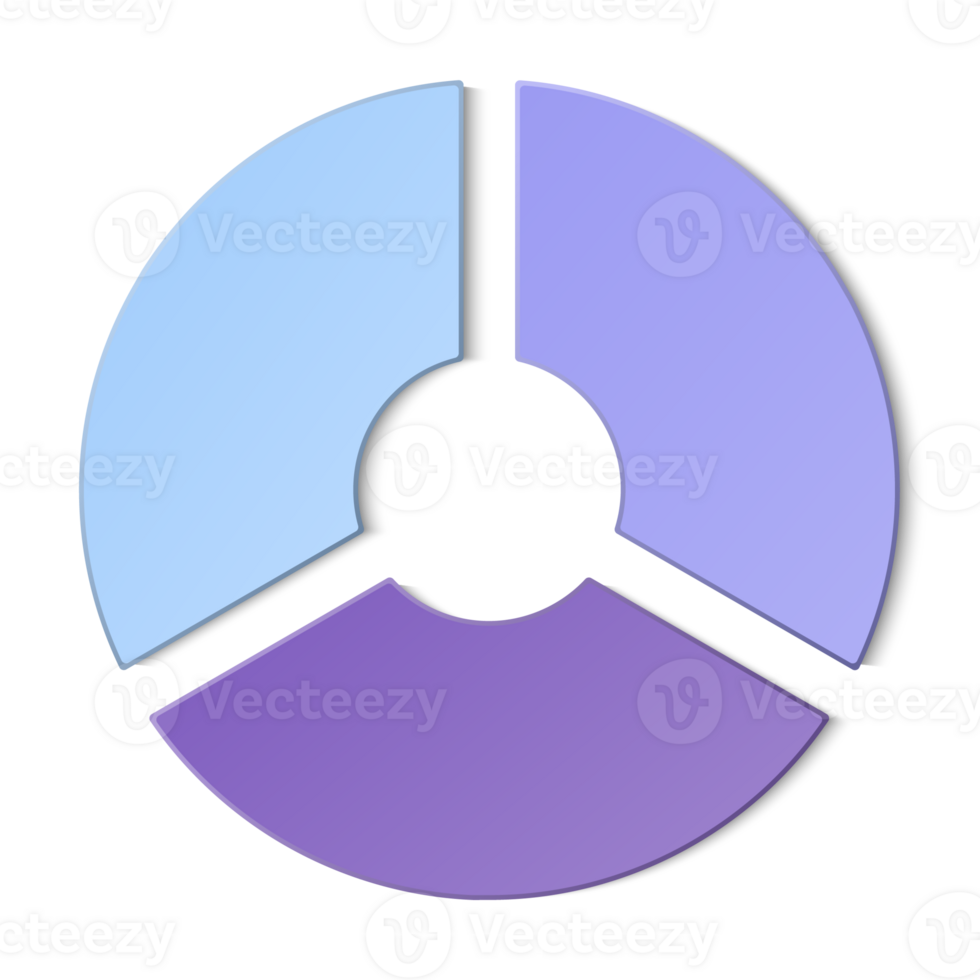 Blue tone circle infographic with 3 steps, process or options. Presentation slide template. png