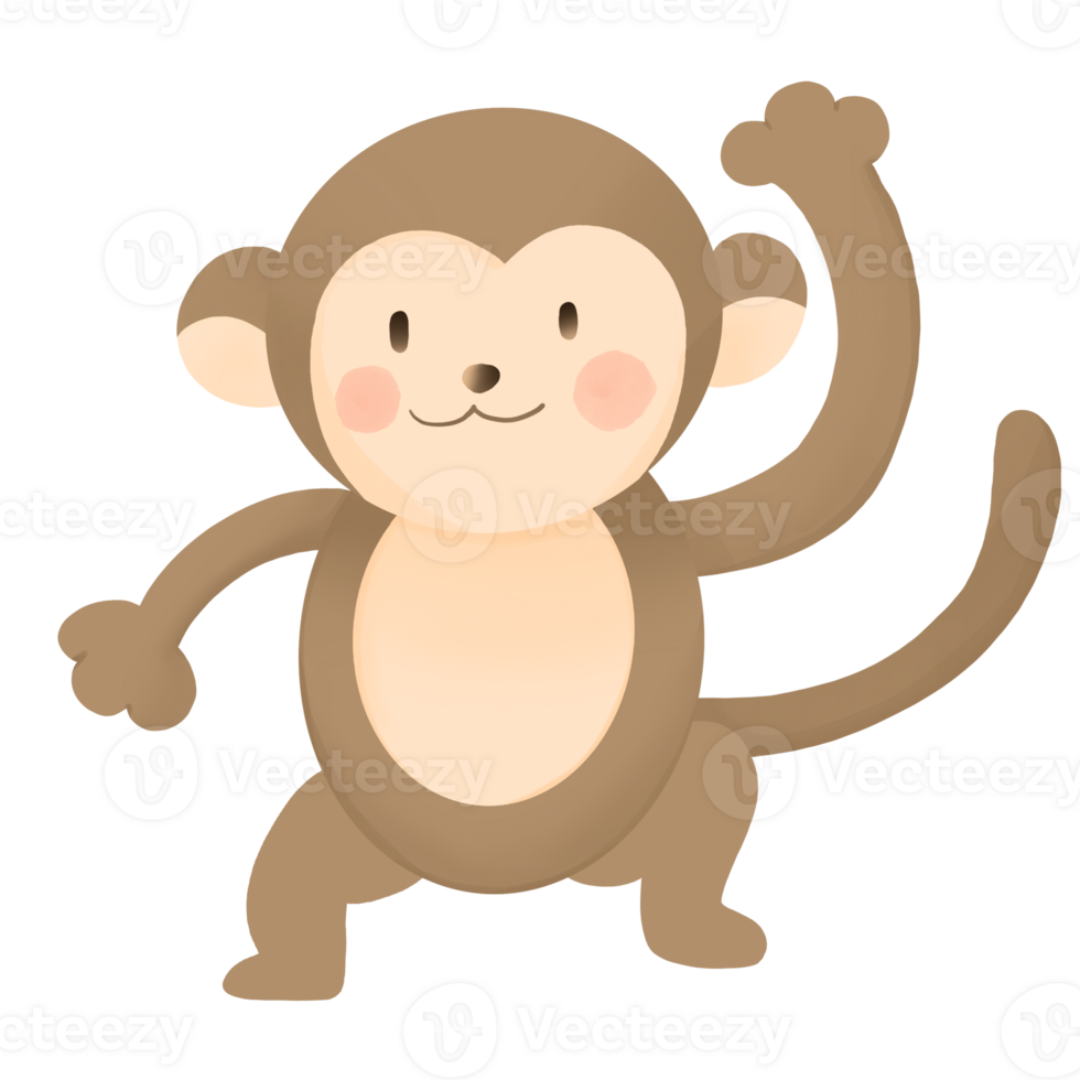 monkey clip art on a transparent background png