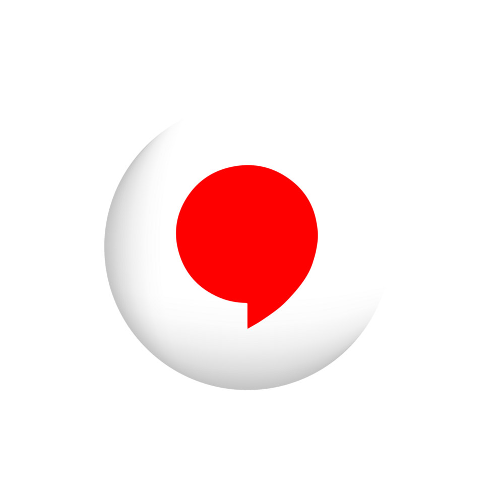 Red Speech bubbles message, Empty dialogue balloon png