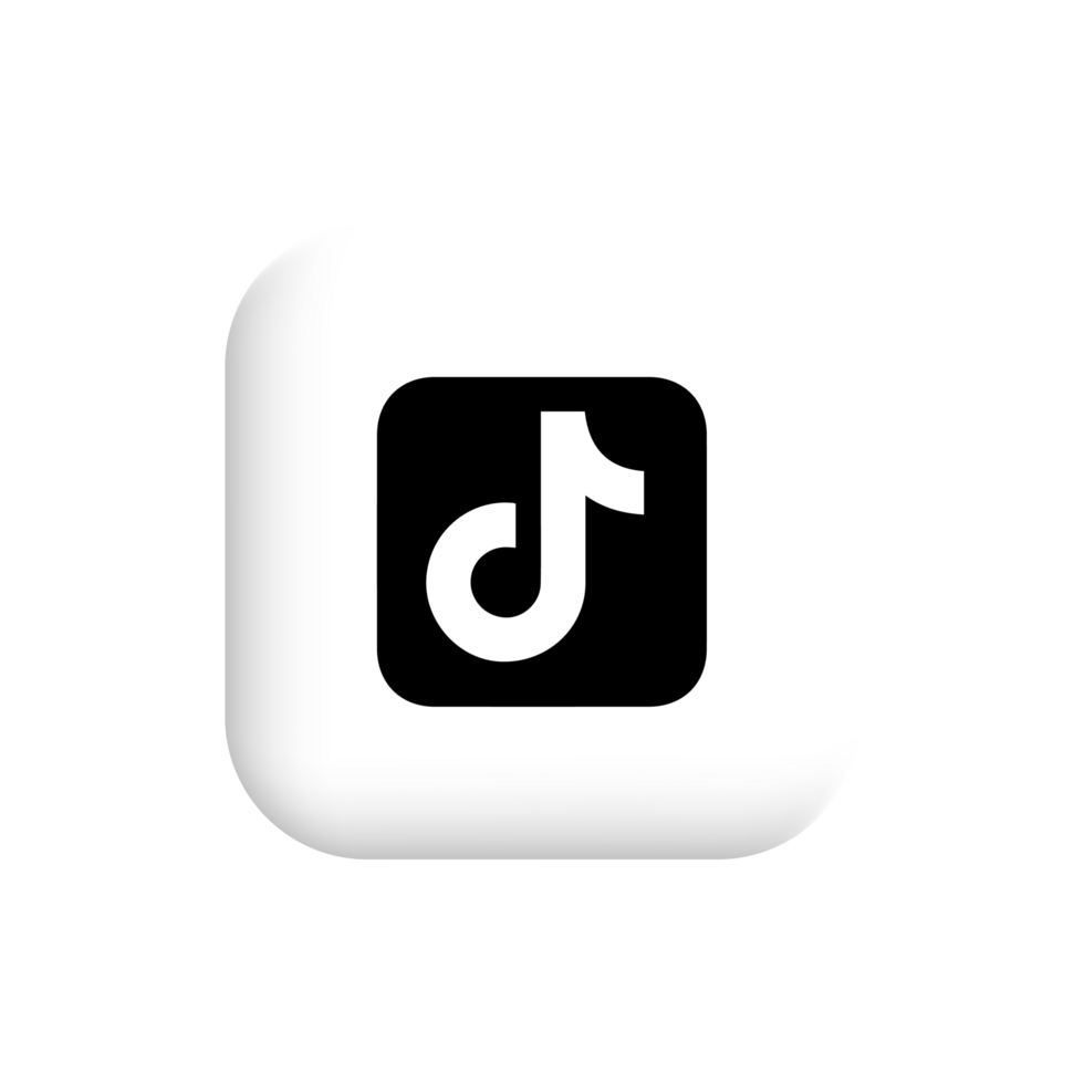popular social media button icons, instant messenger logo of Tik Tok png
