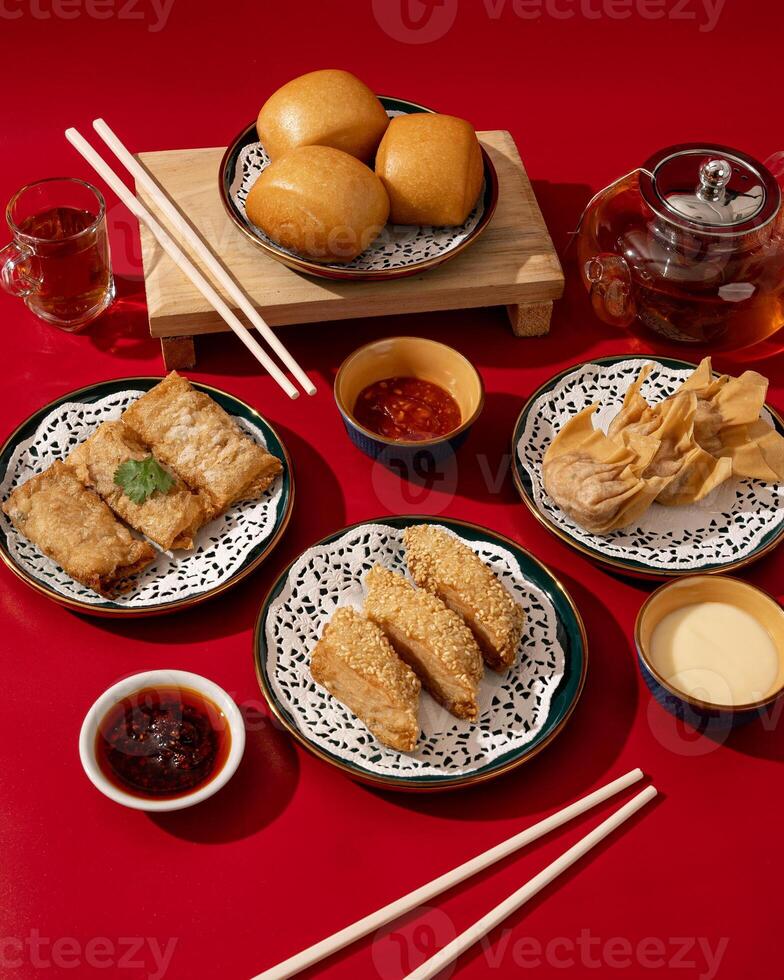 Dimsum is a snack originating from China. This food is usually eaten as breakfast or an afternoon snack photo