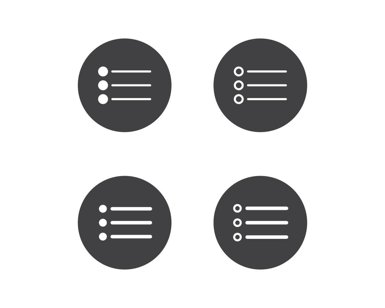 Hamburger menu icon, buttons for website, UI navigation, mobile app, presentation. design elements and user Interface icons. vector