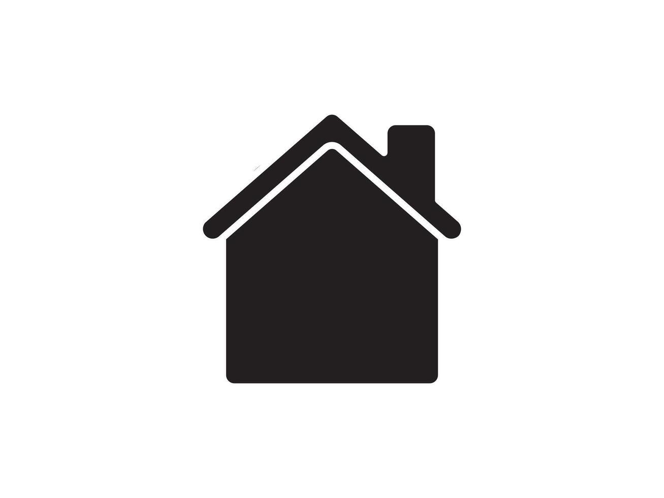 Icon a house representation, isolated against a clean background. This simple symbol evokes a sense of warmth and security, embodying the concept of home. vector