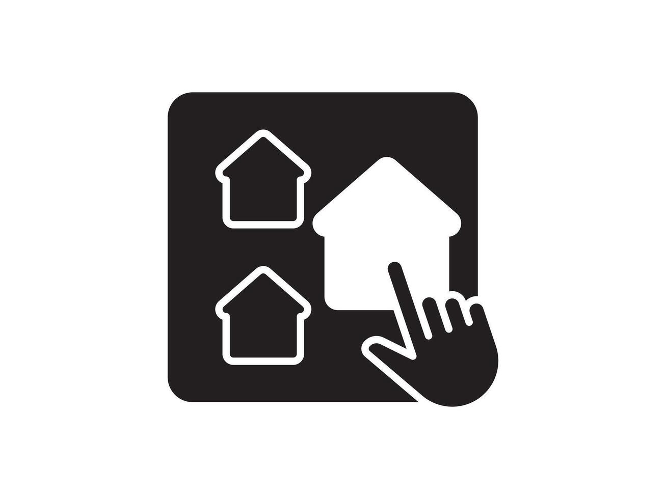 Icon a house representation, isolated against a clean background. This simple symbol evokes a sense of warmth and security, embodying the concept of home. vector